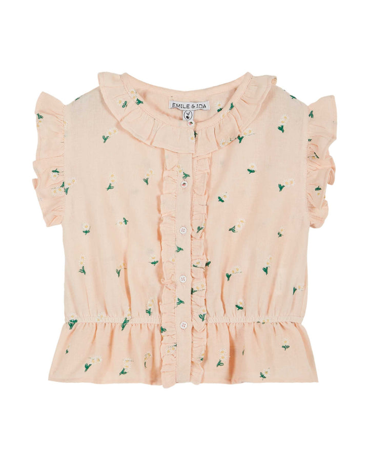 Blouse Girl Bordered Pastel - قصيرة