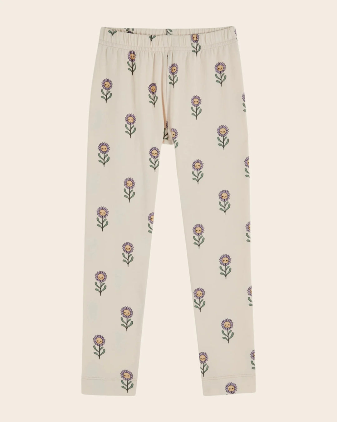 Emile and Ida Margot cream leggings with daisy print
