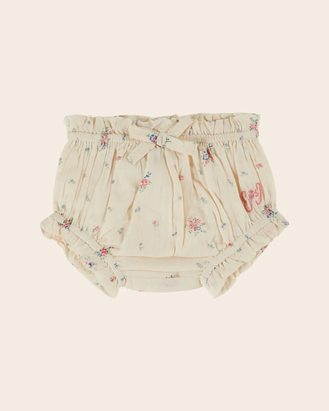 girls floral print cotton bloomers with paquerette pattern