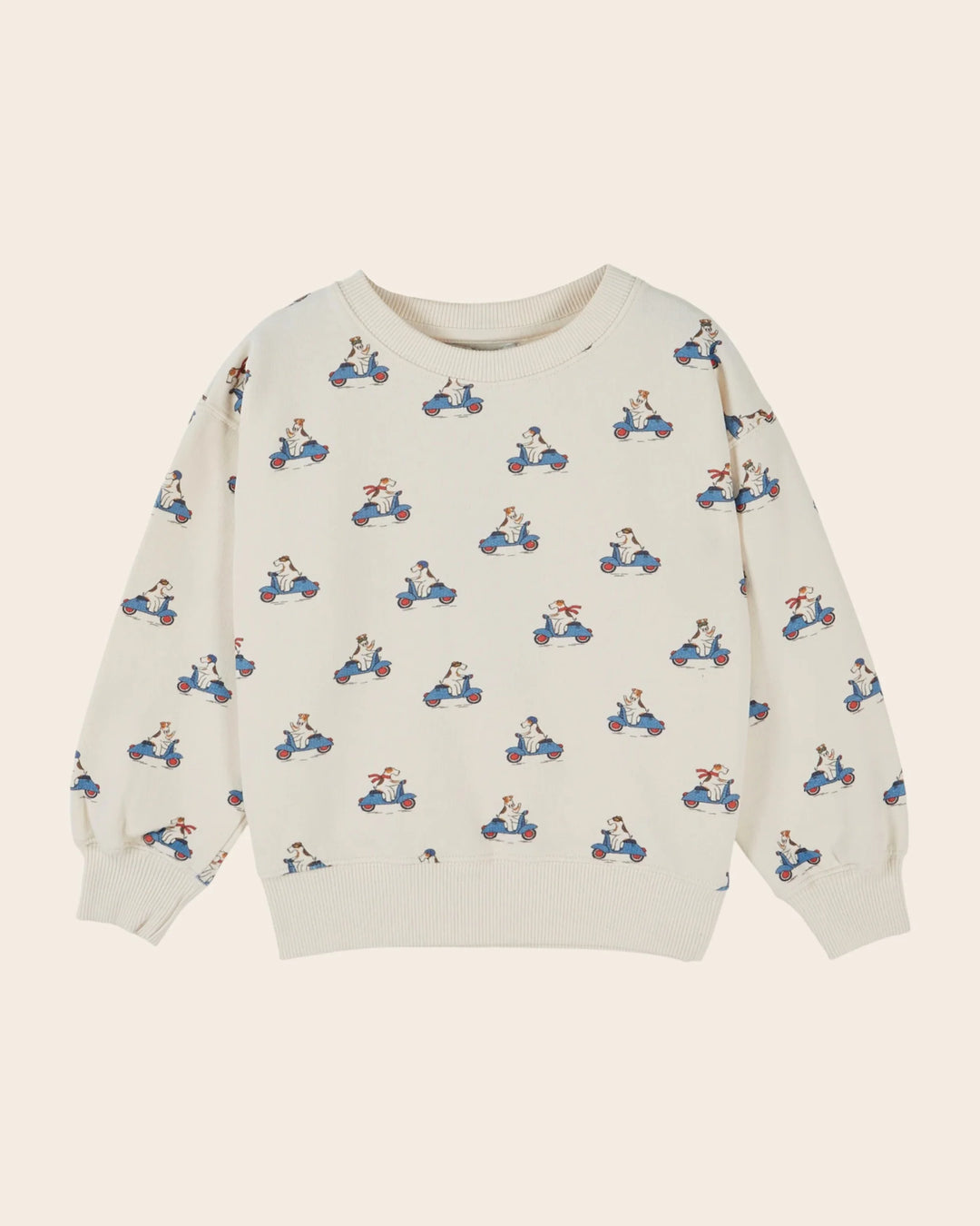 ids ecru dog print sweatshirt by Emile et Ida, featuring a playful all-over dog pattern and relaxed everyday style.