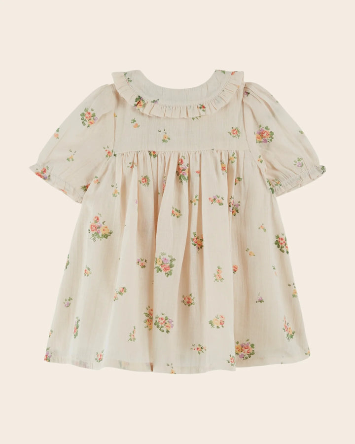 girls printed cotton dress with playful pattern