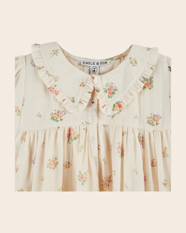 girls printed cotton dress with playful pattern