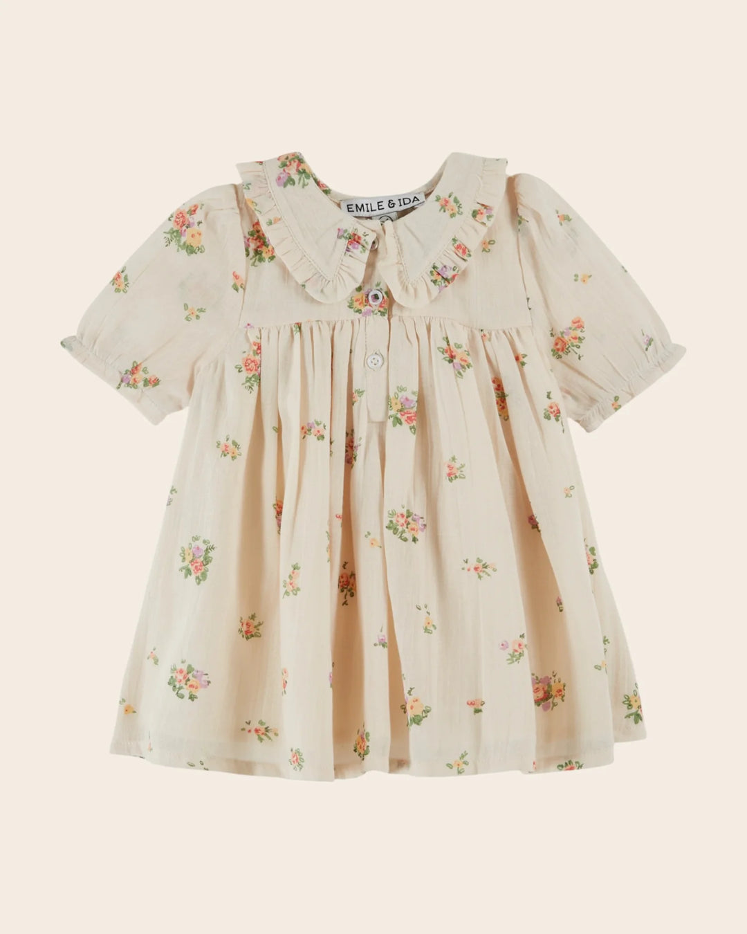 girls printed cotton dress with playful pattern
