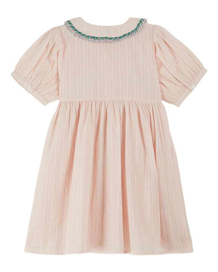 Dress Girl Bordered Smock Pastel - قصيرة