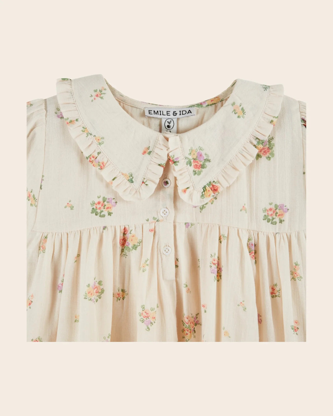 girls printed cotton dress with playful pattern