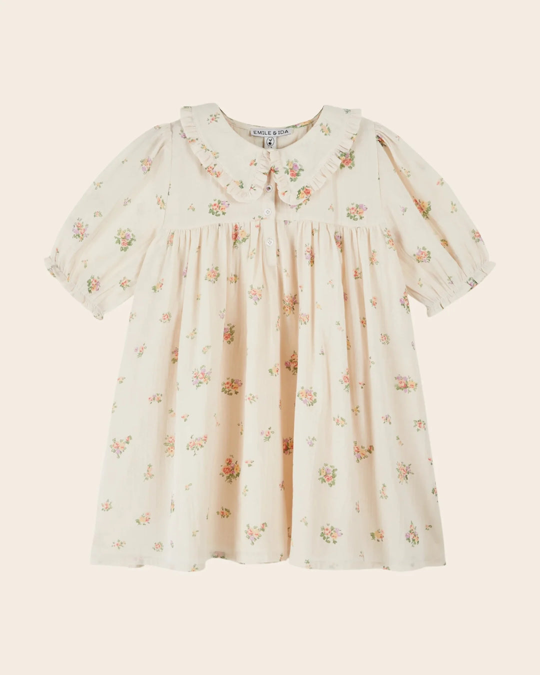 girls printed cotton dress with playful pattern