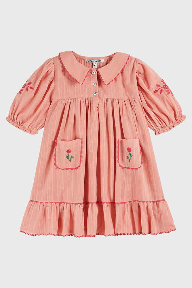 Dress Girl Bordered Blossom - قصيرة