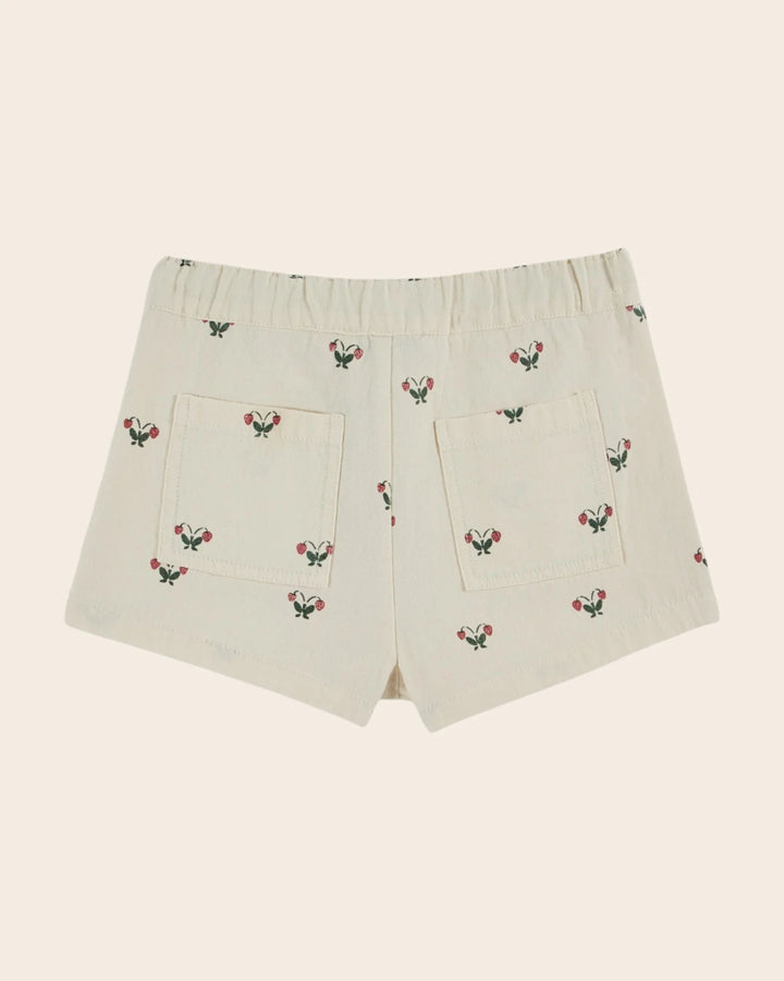 baby terry cotton t-shirt with strawberry print for girls