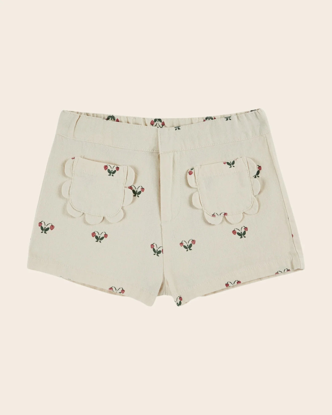 baby terry cotton t-shirt with strawberry print for girls