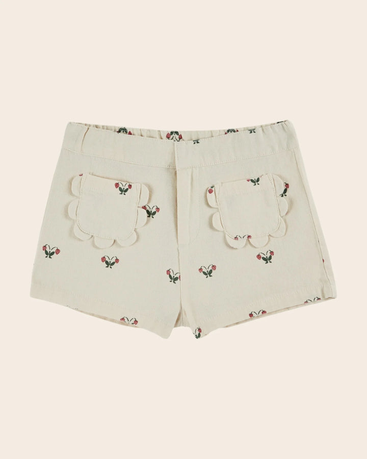 baby terry cotton t-shirt with strawberry print for girls