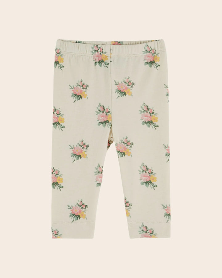 Emile et Ida girls floral print leggings with delicate all-over flower pattern