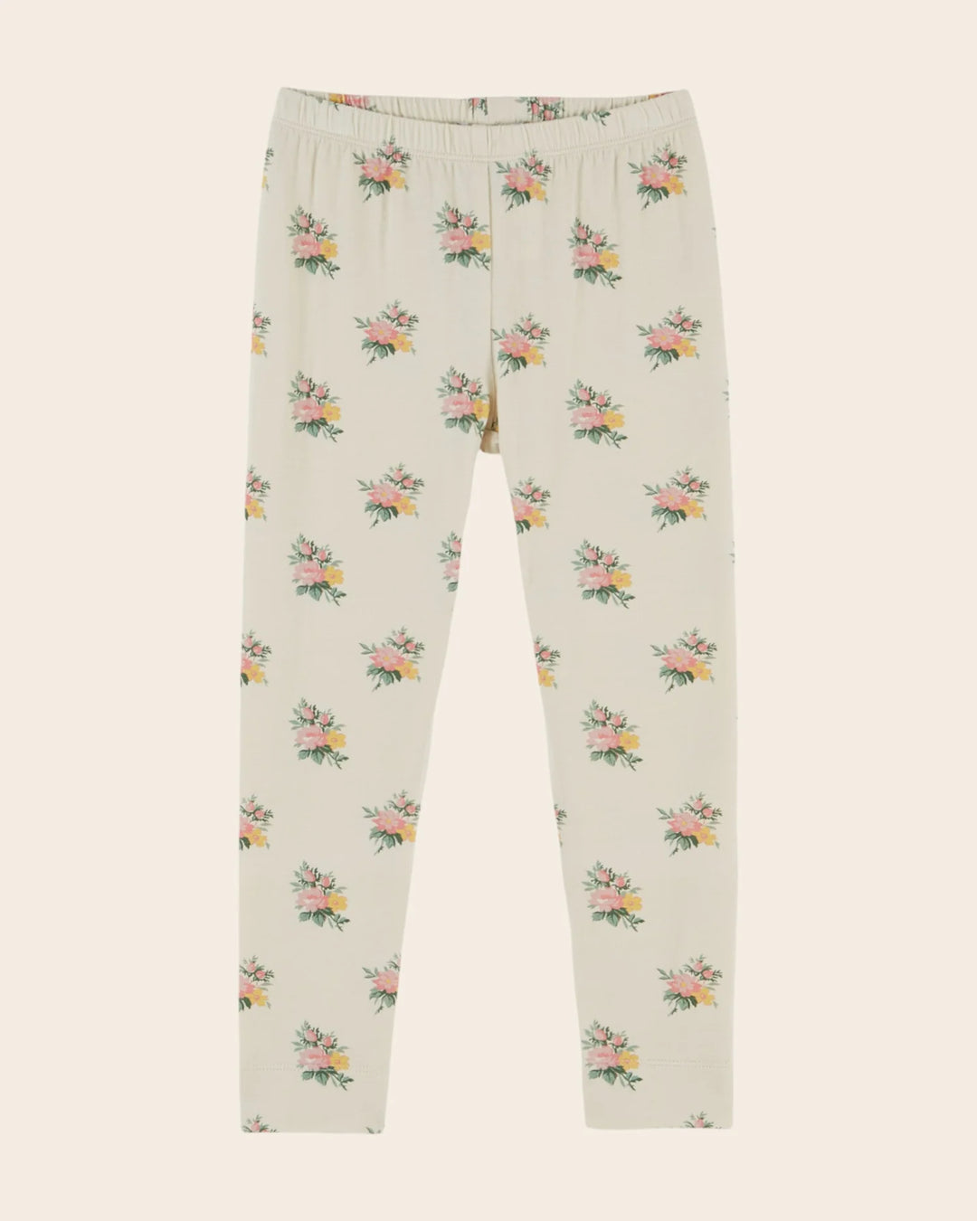 Emile et Ida girls floral print leggings with delicate all-over flower pattern