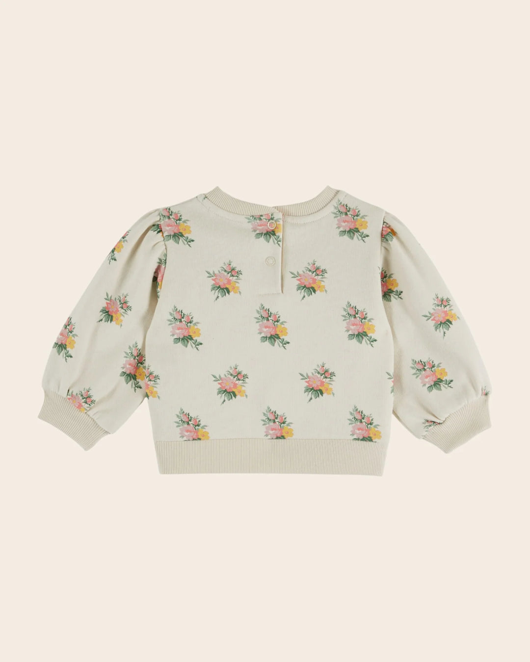 Emile et Ida girls floral print sweatshirt with delicate all-over flower pattern and long sleeves