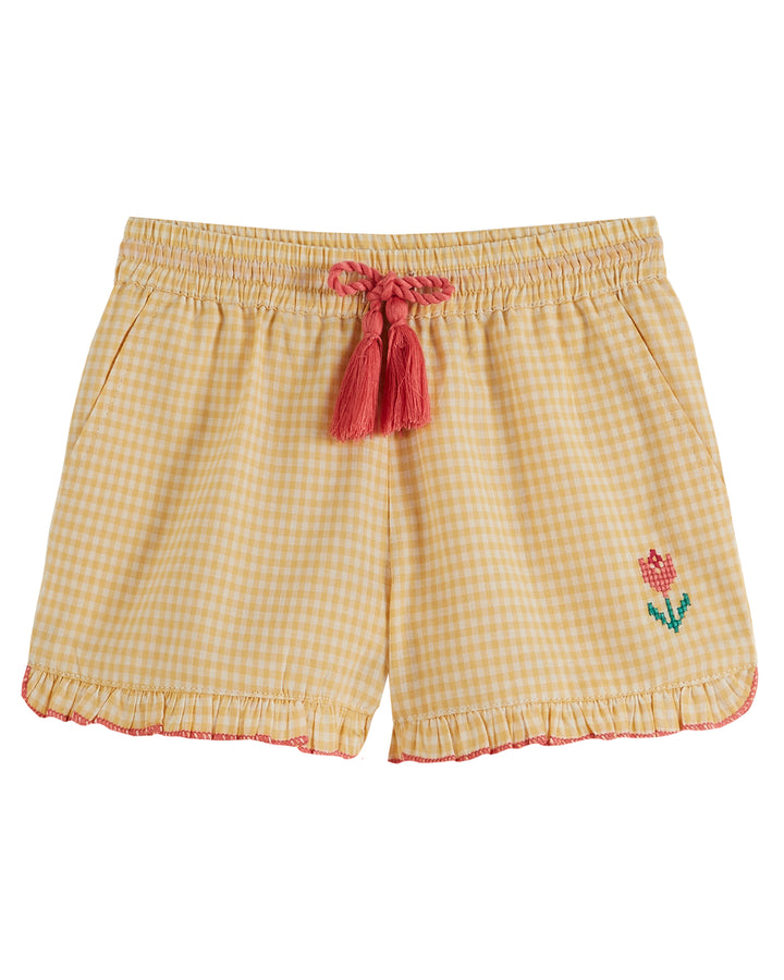 Shorts Girl Gingham Yellow - قصيرة