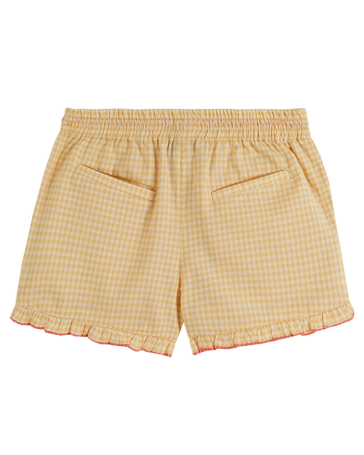 Shorts Girl Gingham Yellow - قصيرة