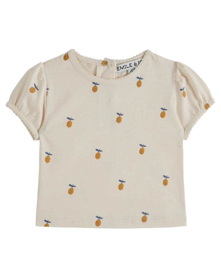 T-Shirt Baby Girl Lemon - قصيرة