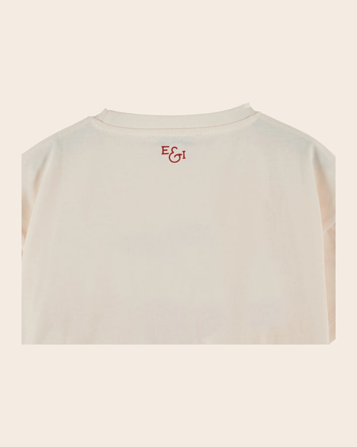 girls cream cherry print t-shirt fruit blossom
