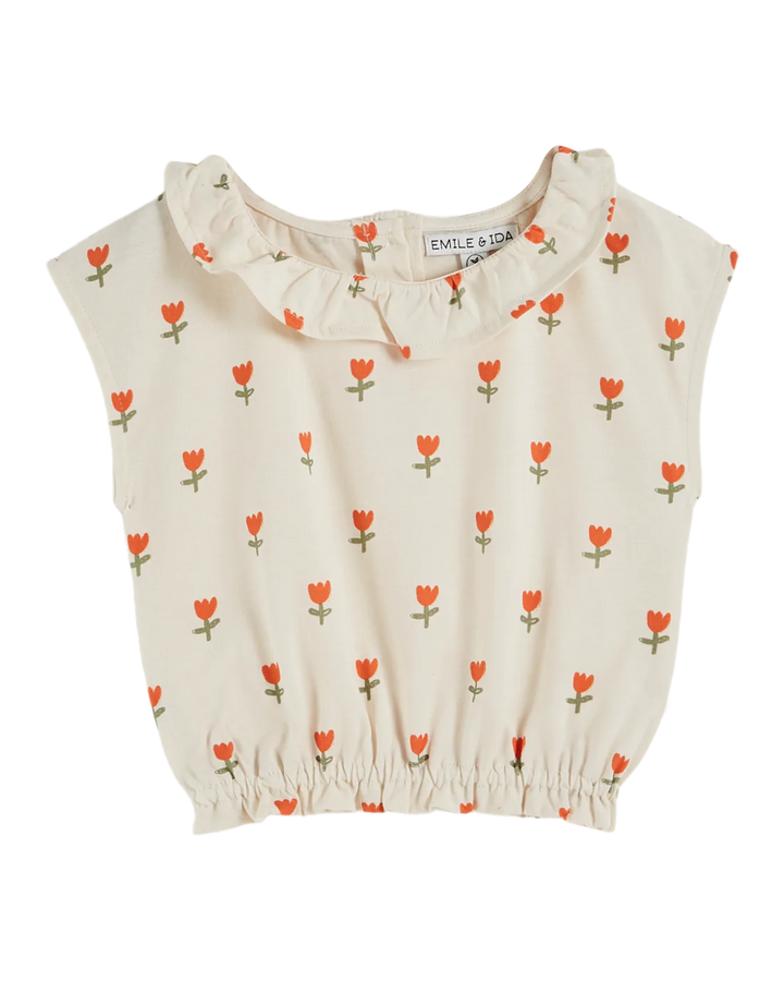 T-Shirt Girl Grande Tulipe - قصيرة