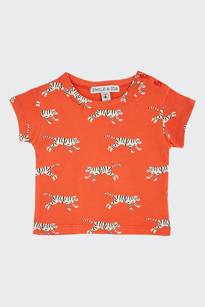 T-Shirt Boy Tigre Canna - قصيرة