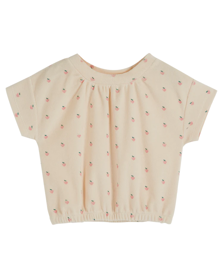 T-shirt Girl Towelling Small Pink Heart - قصيرة