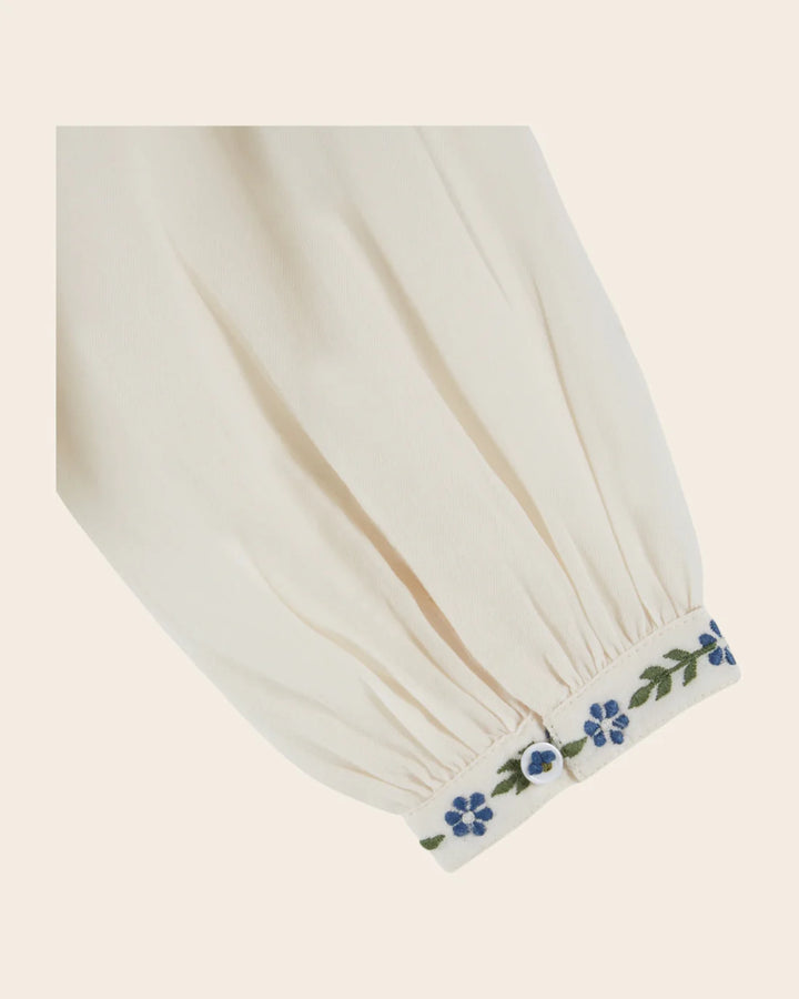 Blouse Girl Embroidery Creme - قصيرة