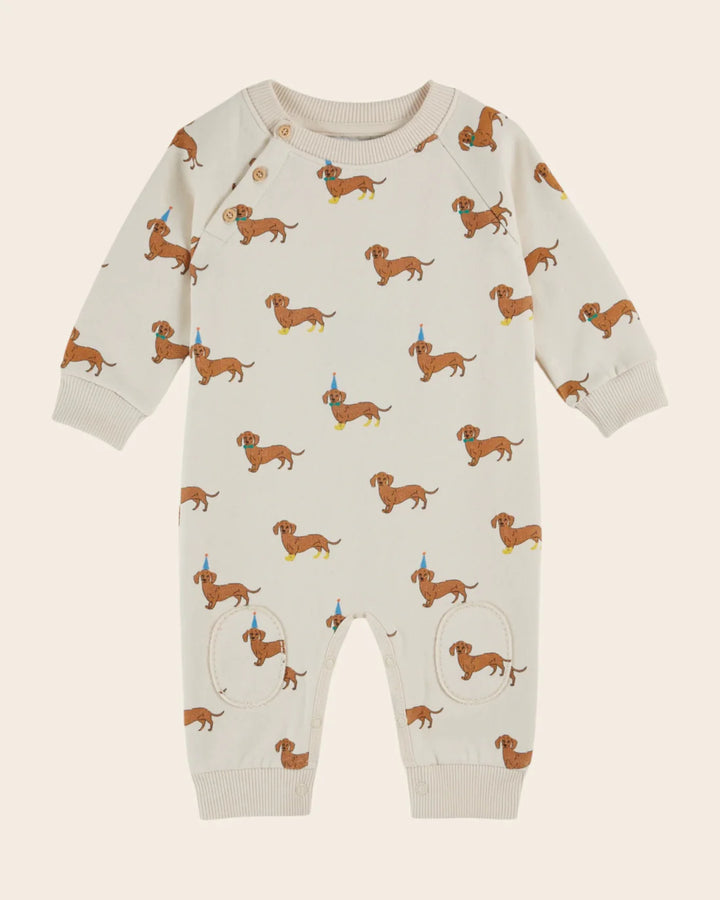 Baby Boy Jumpsuit Ecru - Dogs - قصيرة