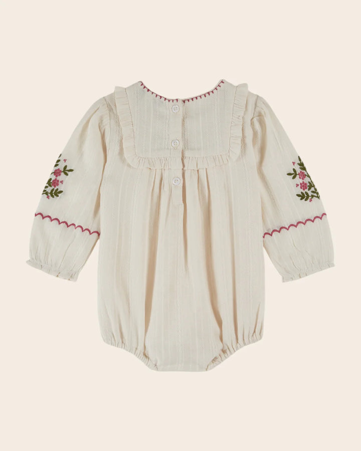 Overall Baby Girl Rosebud - Cream - قصيرة