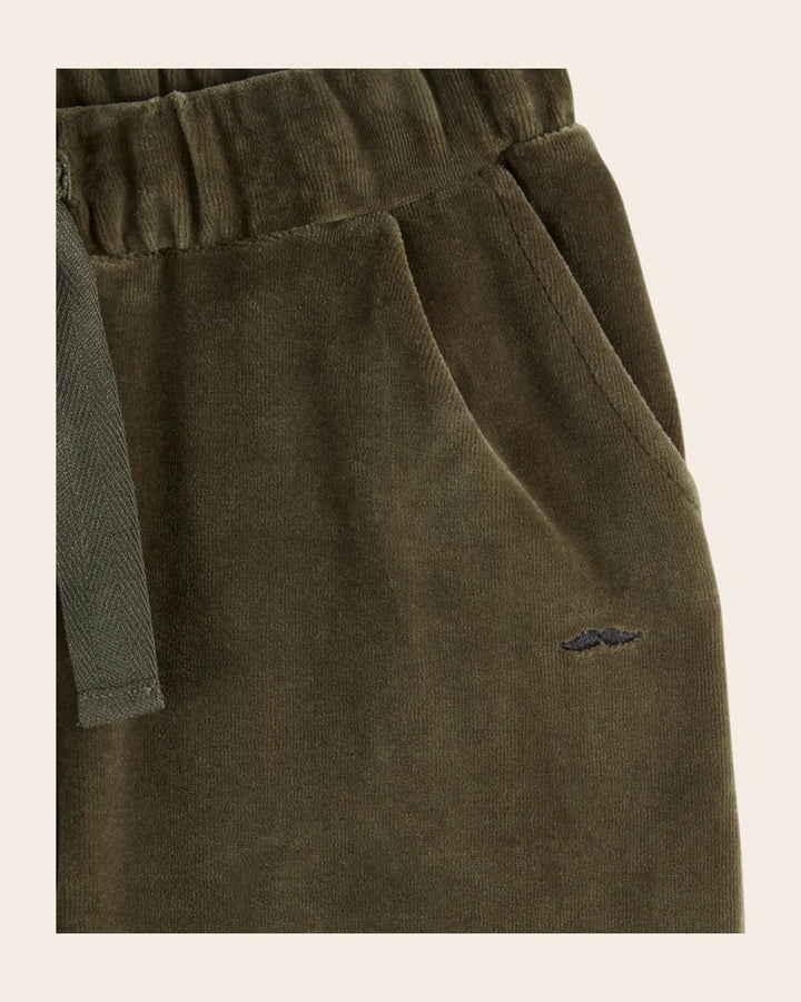 Trousers Boy Velvet Olive - قصيرة