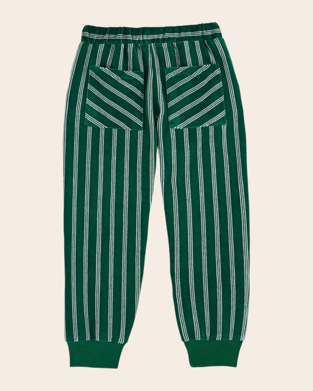 Trousers Boy Velvet Striped Green - قصيرة
