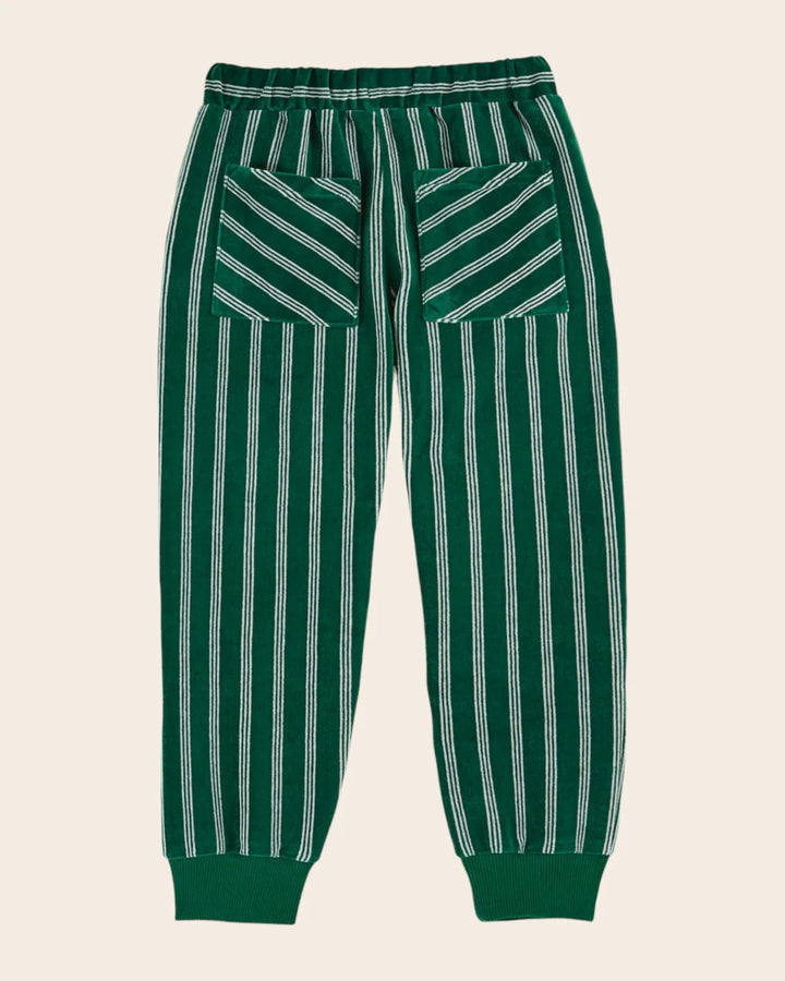 Trousers Boy Velvet Striped Green - قصيرة