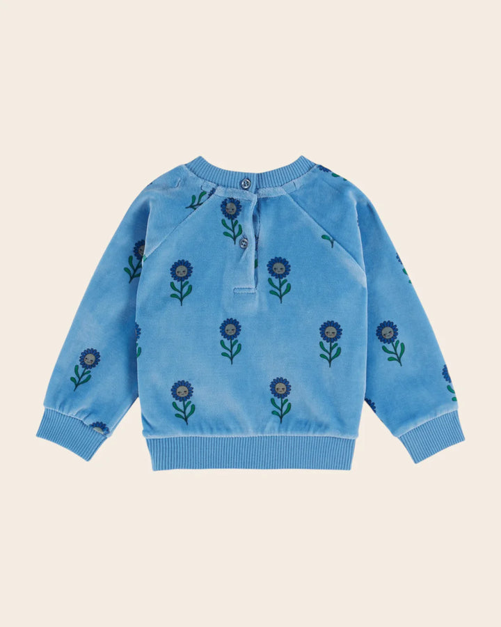 Sweatshirt Girl Blue Terry - Margot- قصيرة