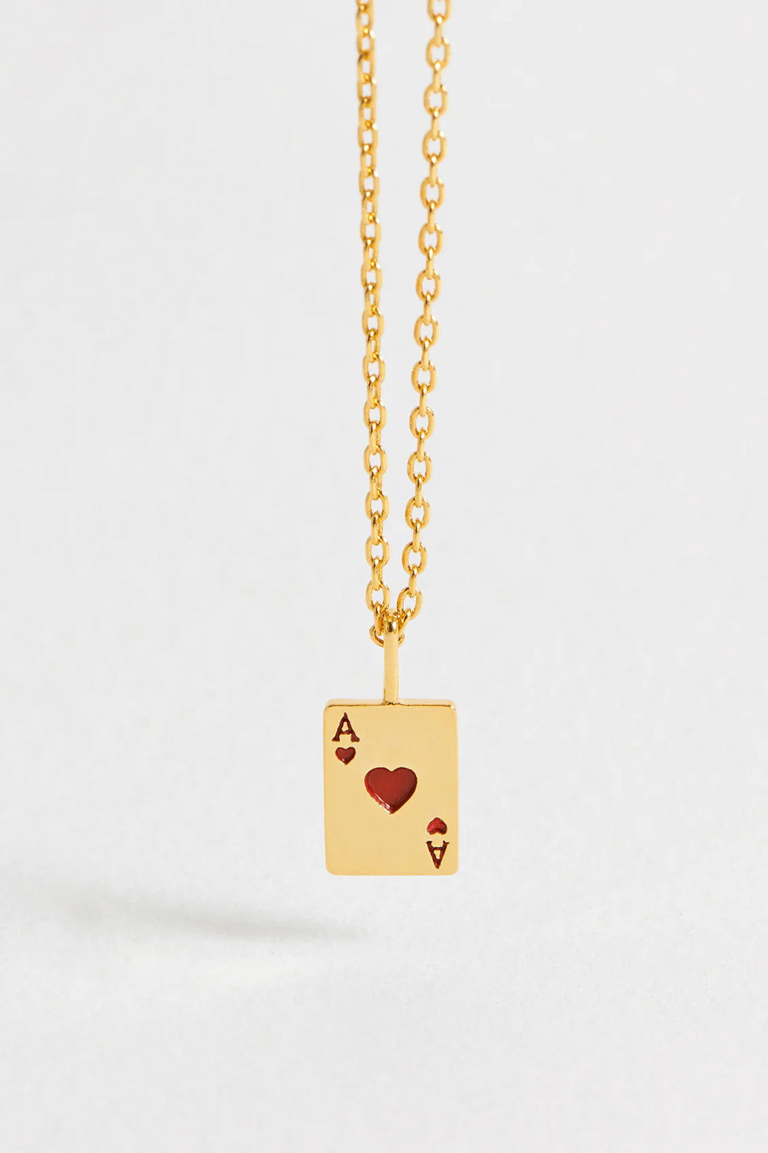 Estella Bartlett gold plated ace of hearts charm necklace
