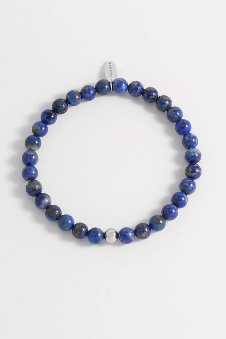 Estella Bartlett lapis lazuli gemstone beaded bracelet in waterproof stainless steel