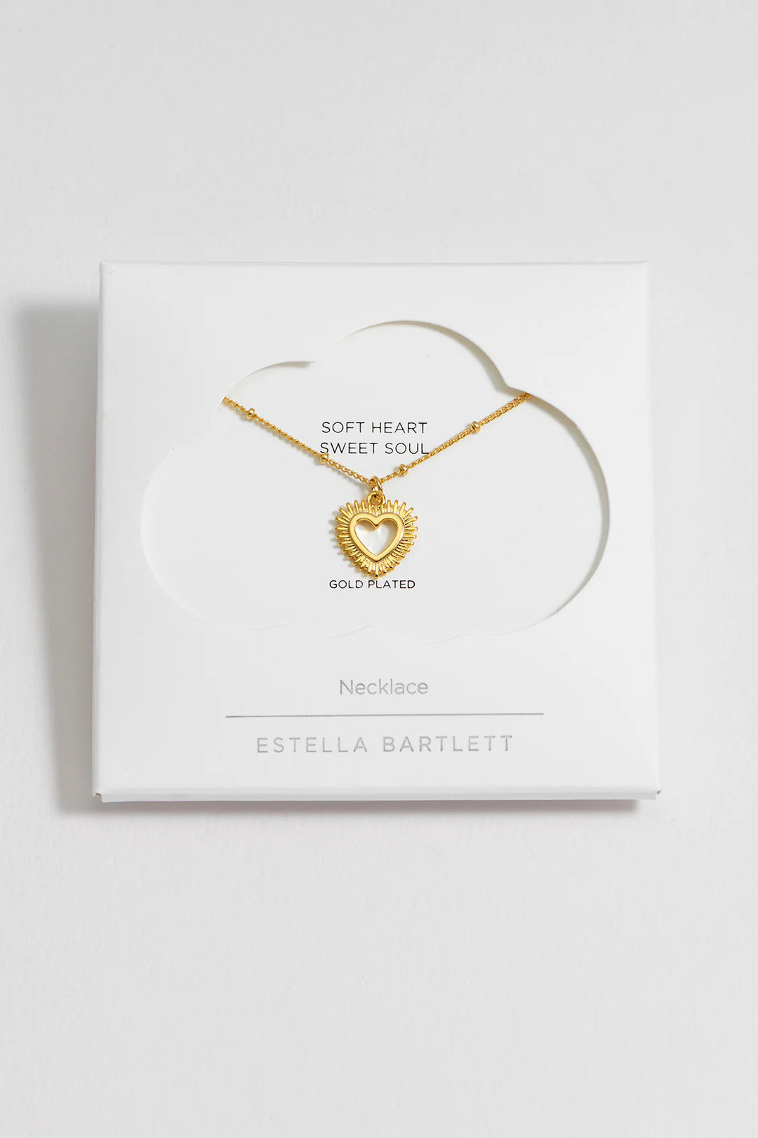 Estella Bartlett gold plated heartburst pendant necklace for women