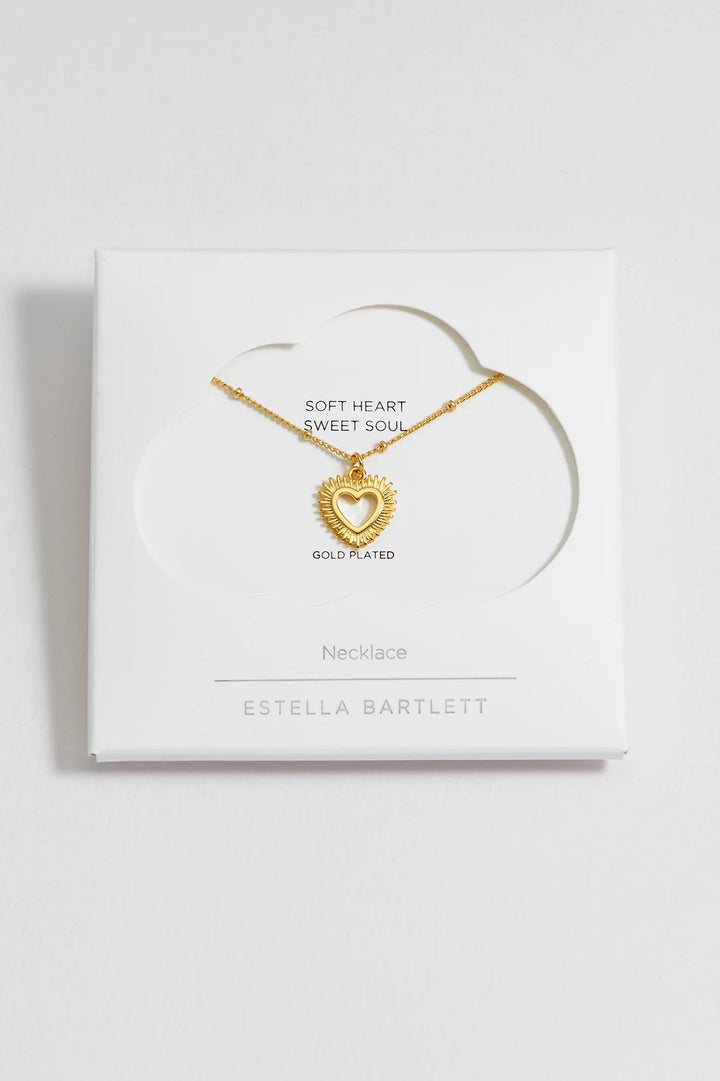 Estella Bartlett gold plated heartburst pendant necklace for women