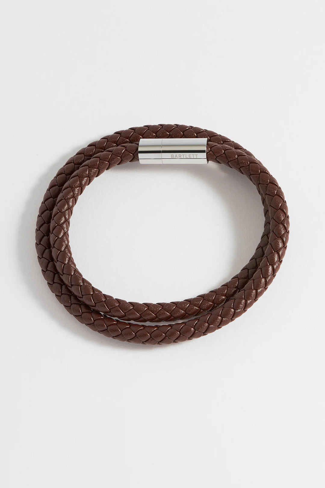 Men's Leather Double Plaited Wrap Bracelet - إكسسوارات
