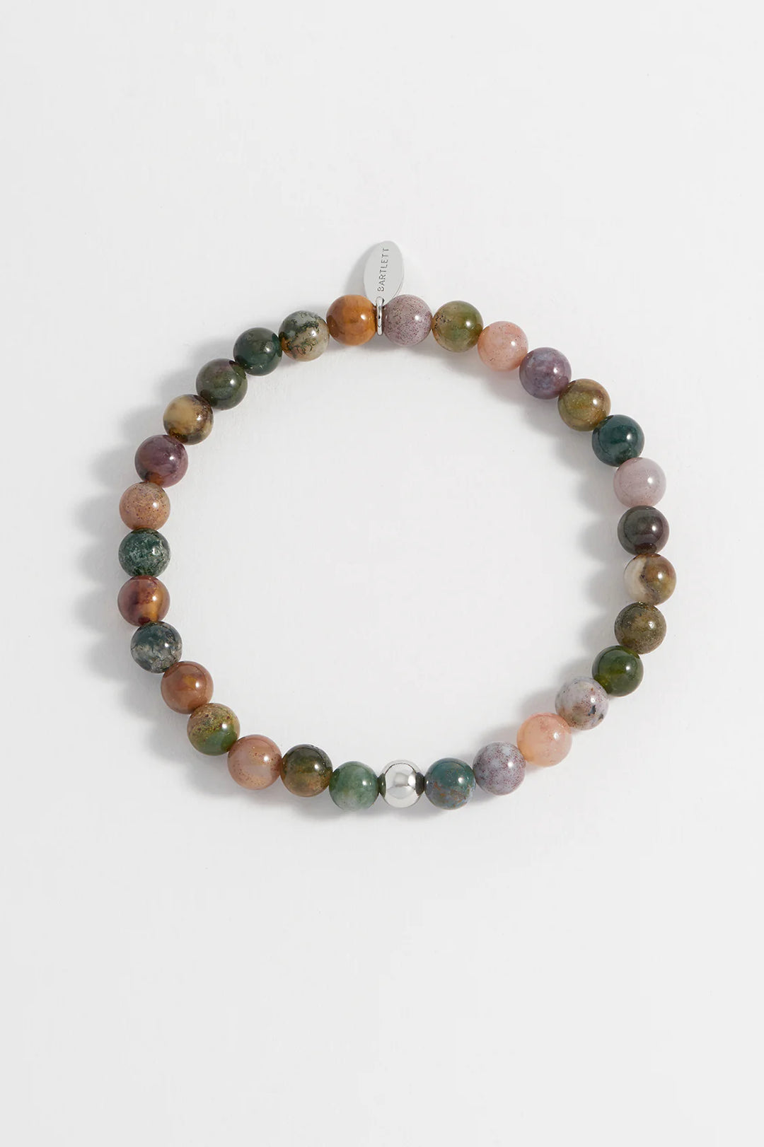 Estella Bartlett multicolour tourmaline gemstone beaded bracelet in waterproof stainless steel