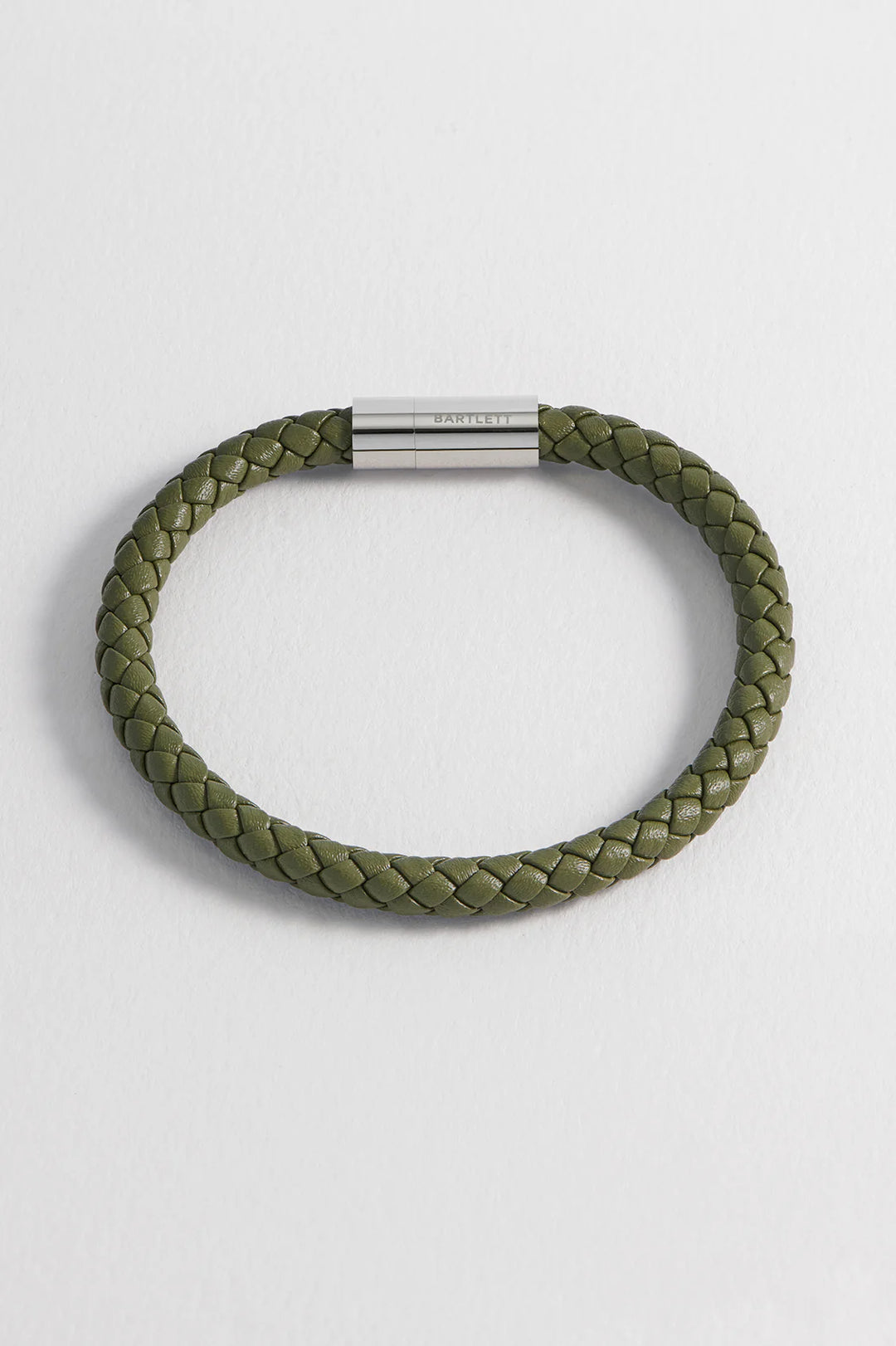 Estella Bartlett men’s braided leather bracelet with stainless steel clasp