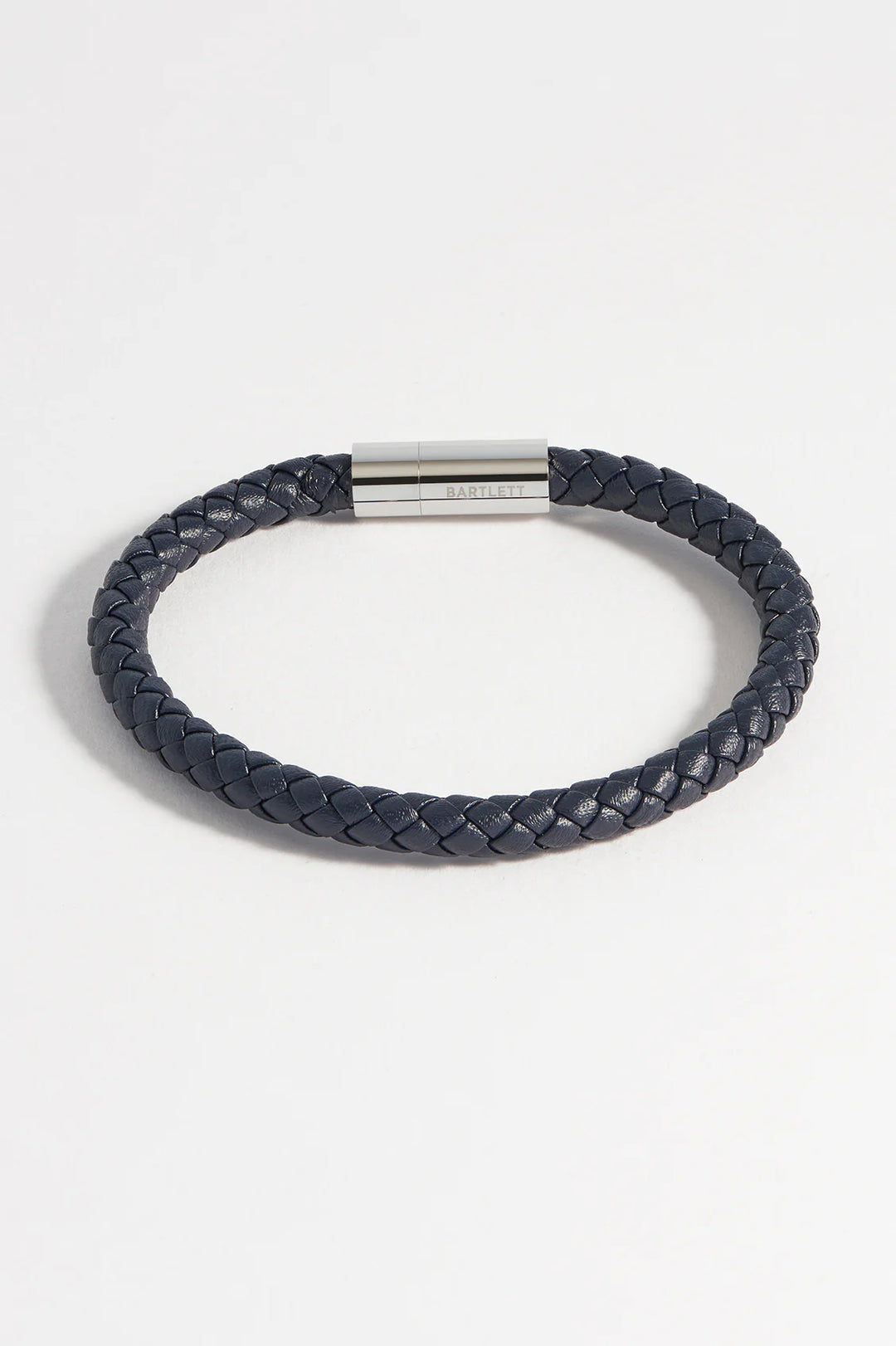 Estella Bartlett men’s braided leather bracelet with stainless steel clasp