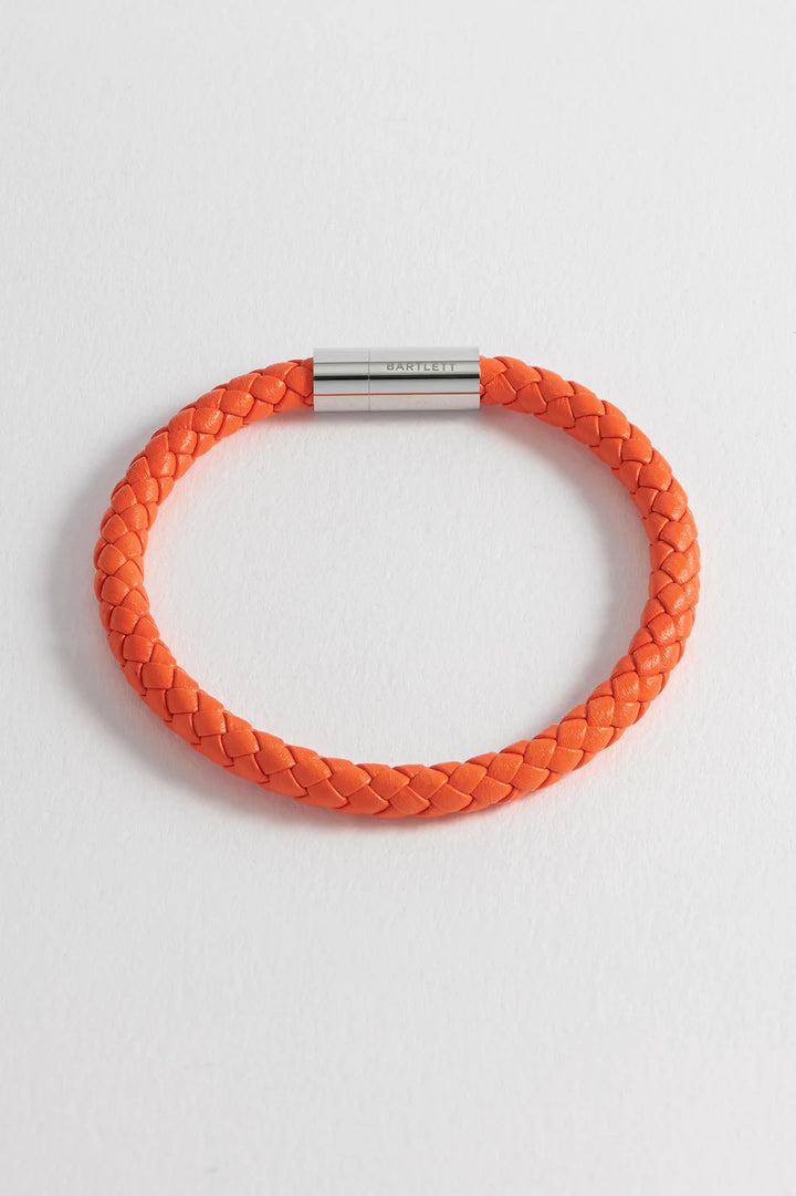 Estella Bartlett men’s braided leather bracelet with stainless steel clasp