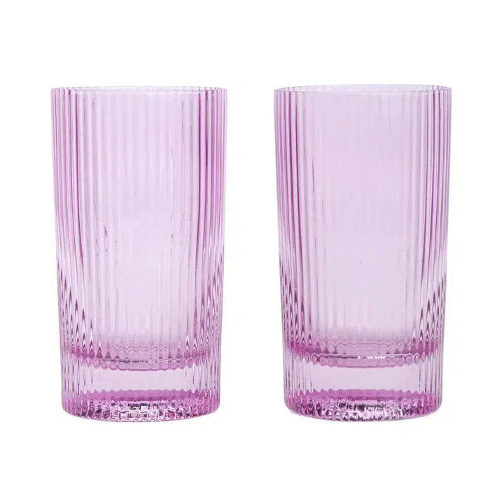 The Stella Highball Glass- Set Of 2 - Lilac -  نظارات
