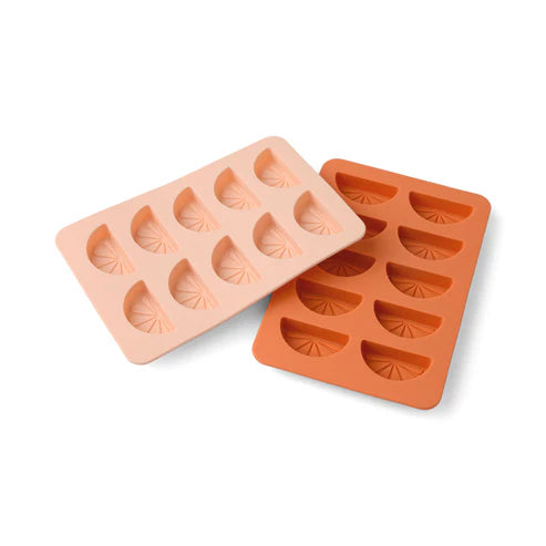 The Dotty Citrus Wedge Ice Trays Set Of 2 - Orange/Pink -  صواني الثلج