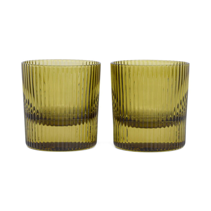 The Scout Lowball Glass - Set Of 2 - Olive -  نظارات