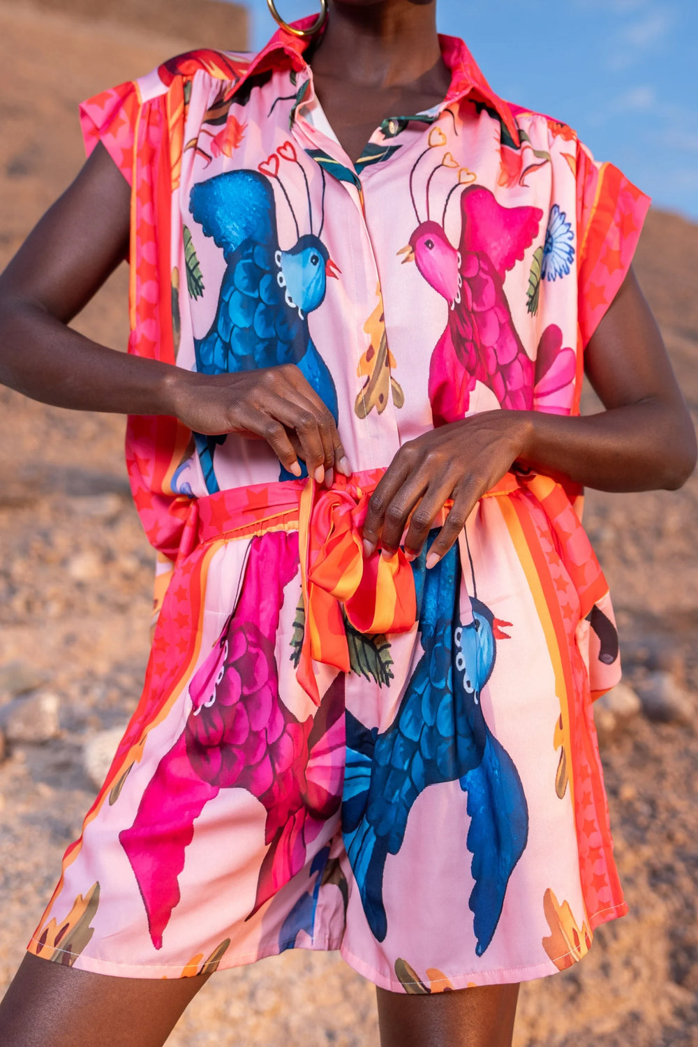 sanille floral shirt and shorts set lightweight summer outfit
