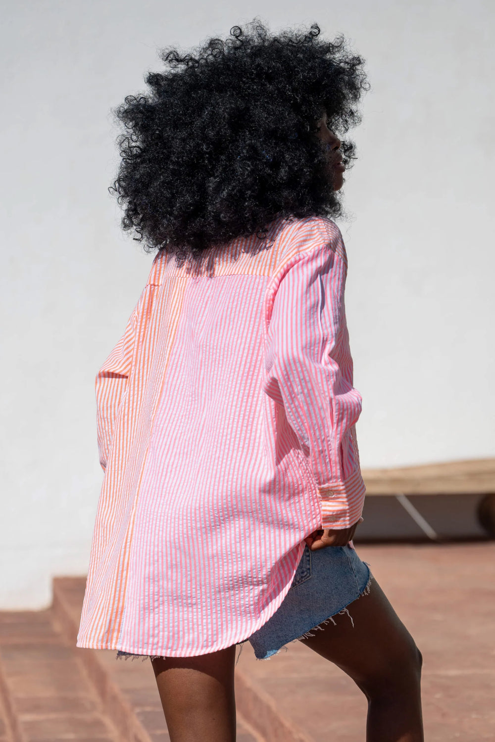 oversized striped shirt women lightweight summer
