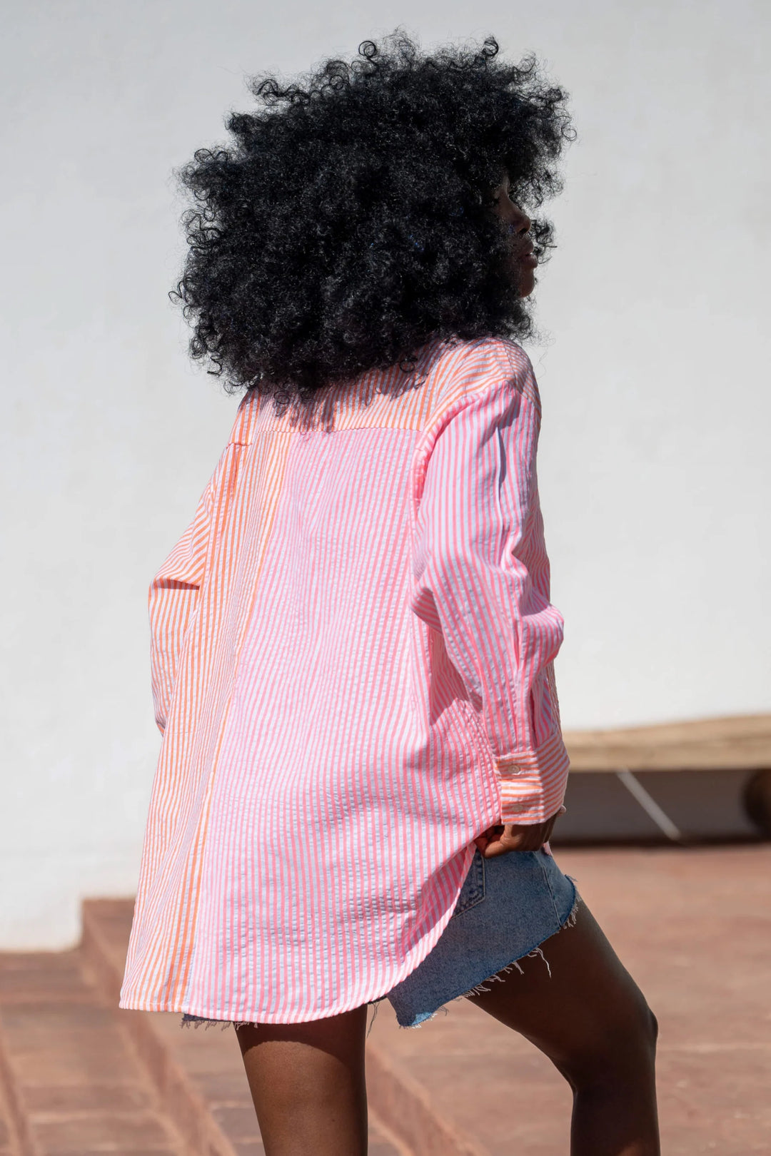 oversized striped shirt women lightweight summer
