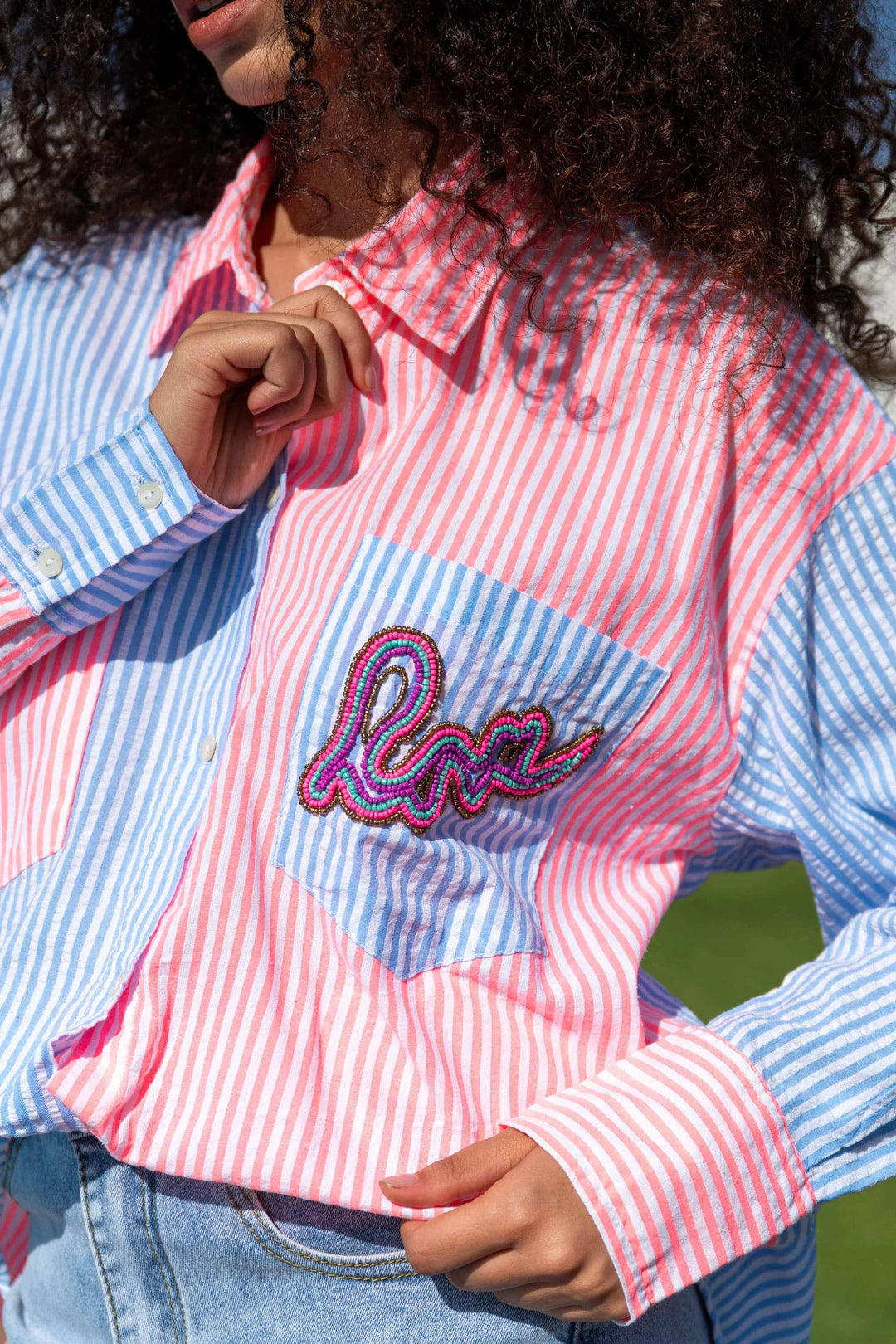 oversized striped shirt women lightweight summer
