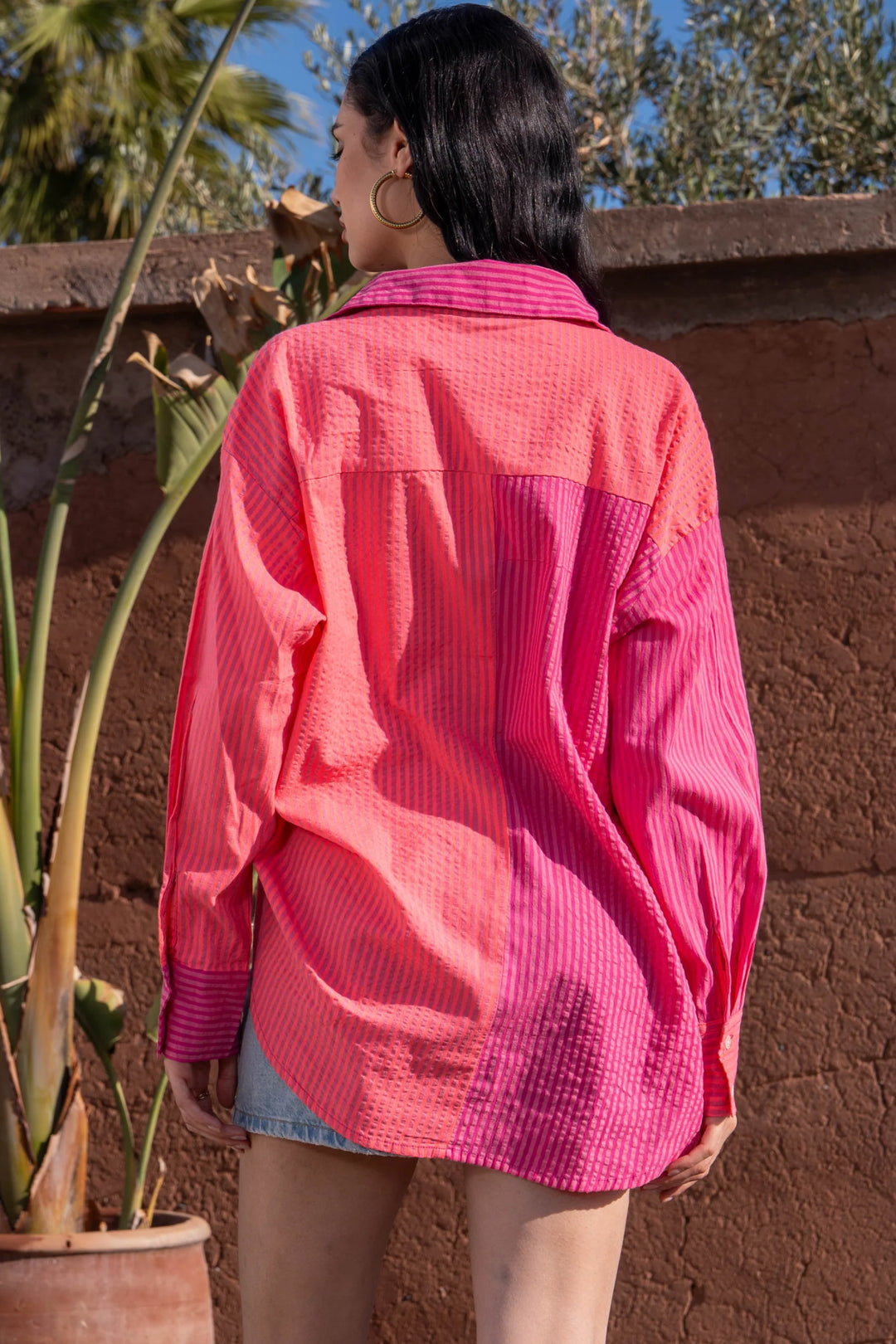 oversized striped shirt women lightweight summer
