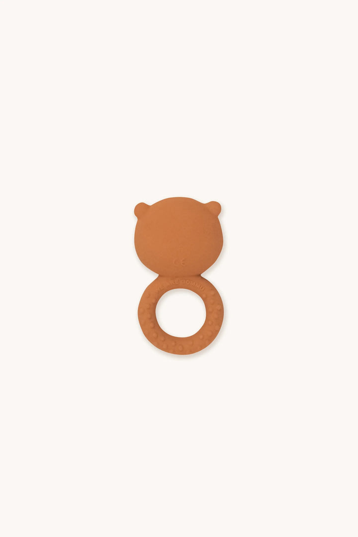 GOMMU Ring Bear natural rubber baby teether in Ocean
