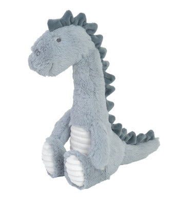 Large soft blue dinosaur plush toy with textured back spikes by Happy Horse